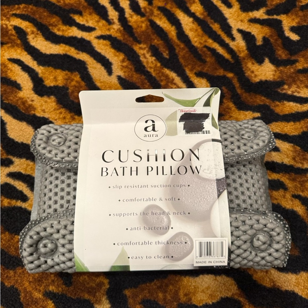 Aura Silver Bath Cushion Pillow